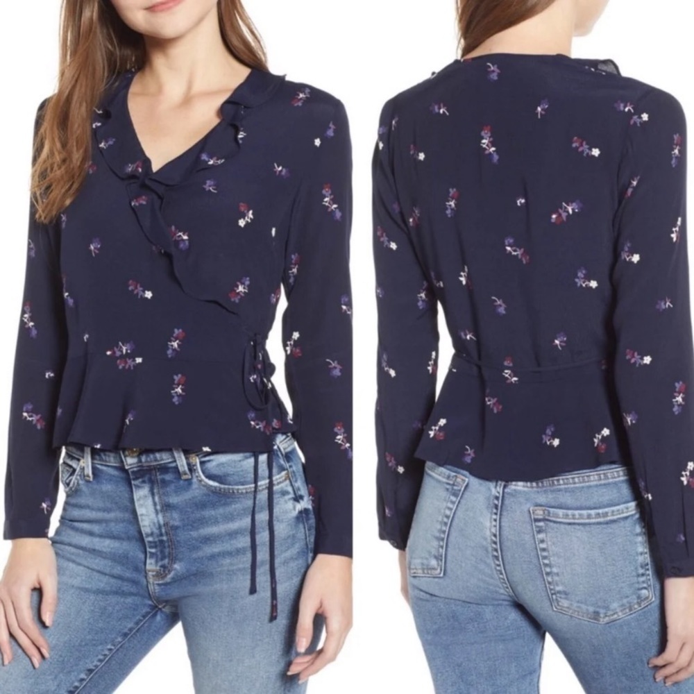 [Rails] Simone Floral Ruffle Wrap Blouse - Picture 7 of 8